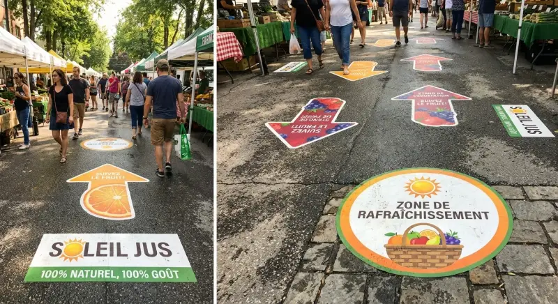 Marquage au sol extérieur - Signalétique extérieure | Monsieur Sticker