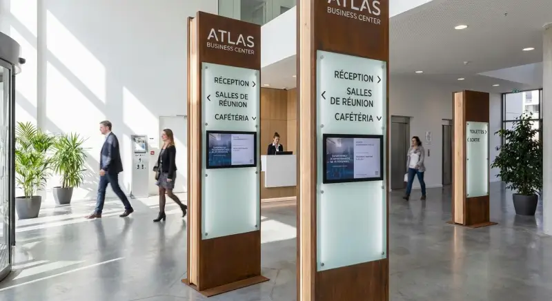 Totems d'accueil - Signalétique intérieure | Monsieur Sticker